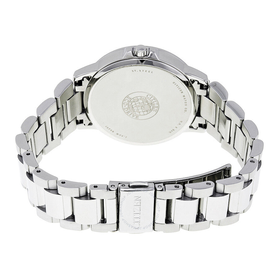 Reloj Citizen Silhouette Eco-Drive multifunción con esfera plateada para mujer FD2040-57A