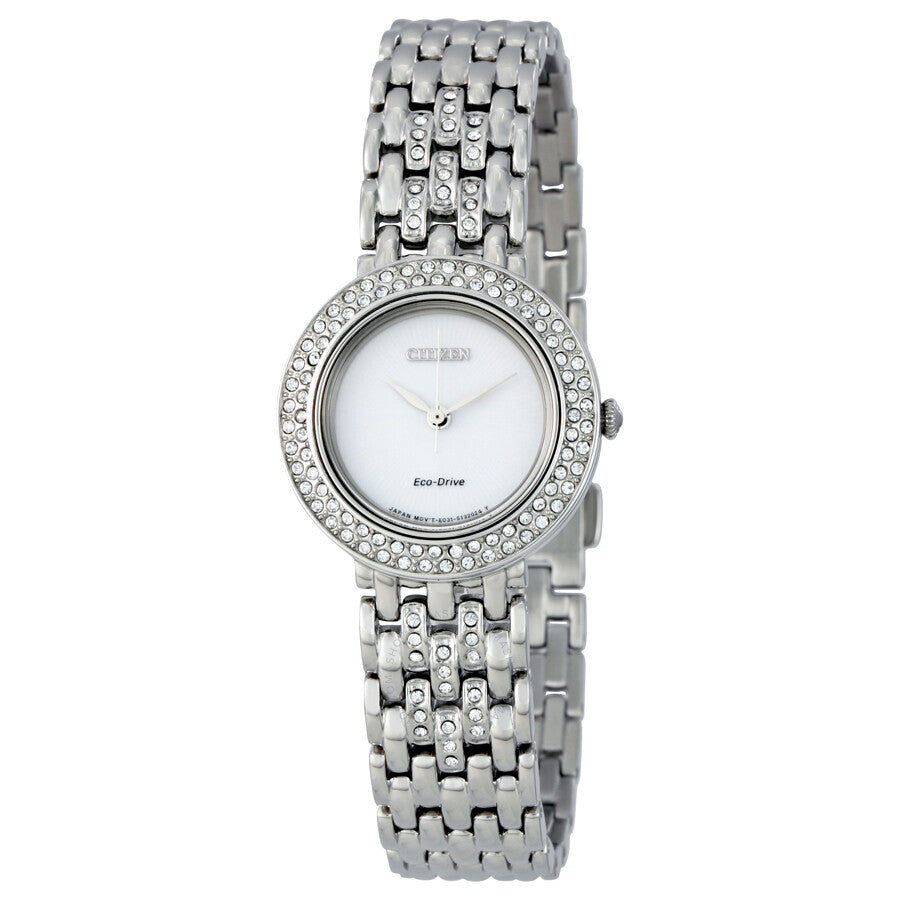 Citizen Silhouette Eco-Drive Swarovski Crystal Ladies Watch EM0260-67A - The Watches Men & Co