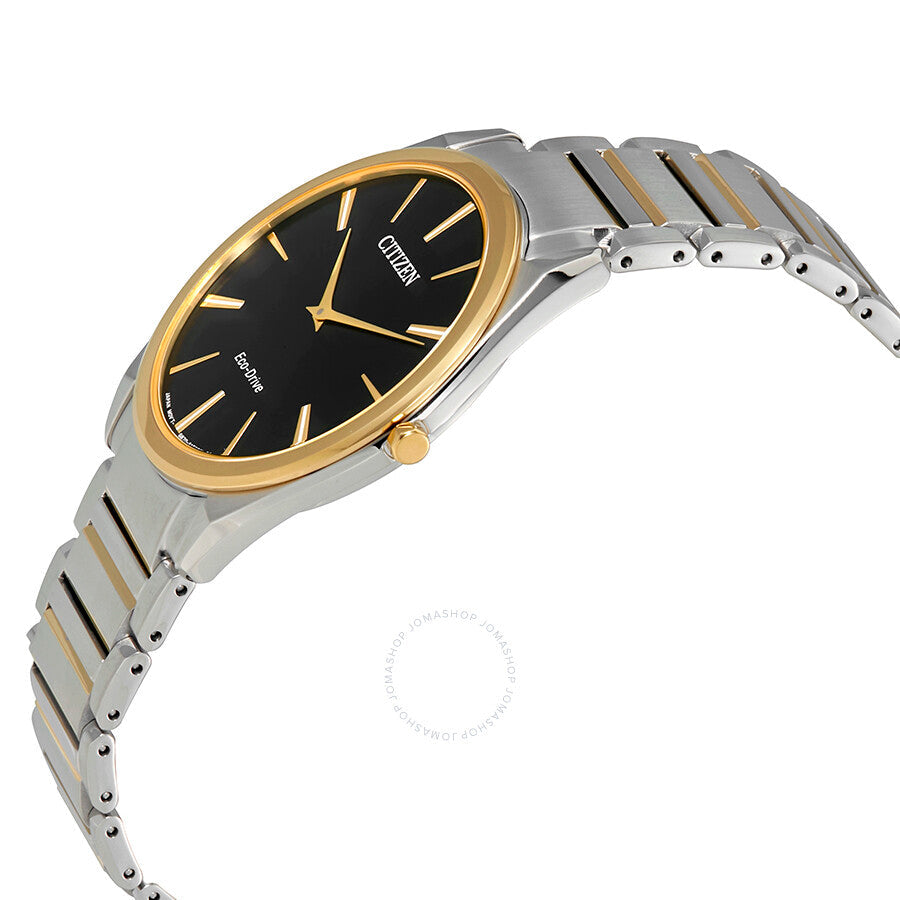 Citizen Stiletto Black Guilloche Dial Men's Watch AR3074-54E