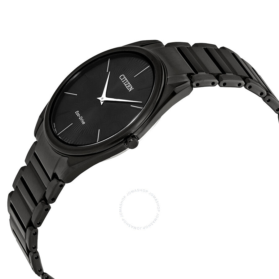 Citizen Stiletto Eco-Drive Black Dial Men's Watch AR3075-51E