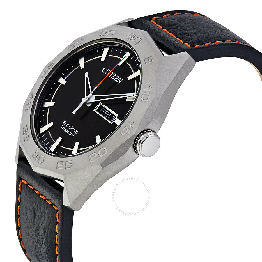 Citizen Super Black Dial Titanium Men's Watch AW0060-03E