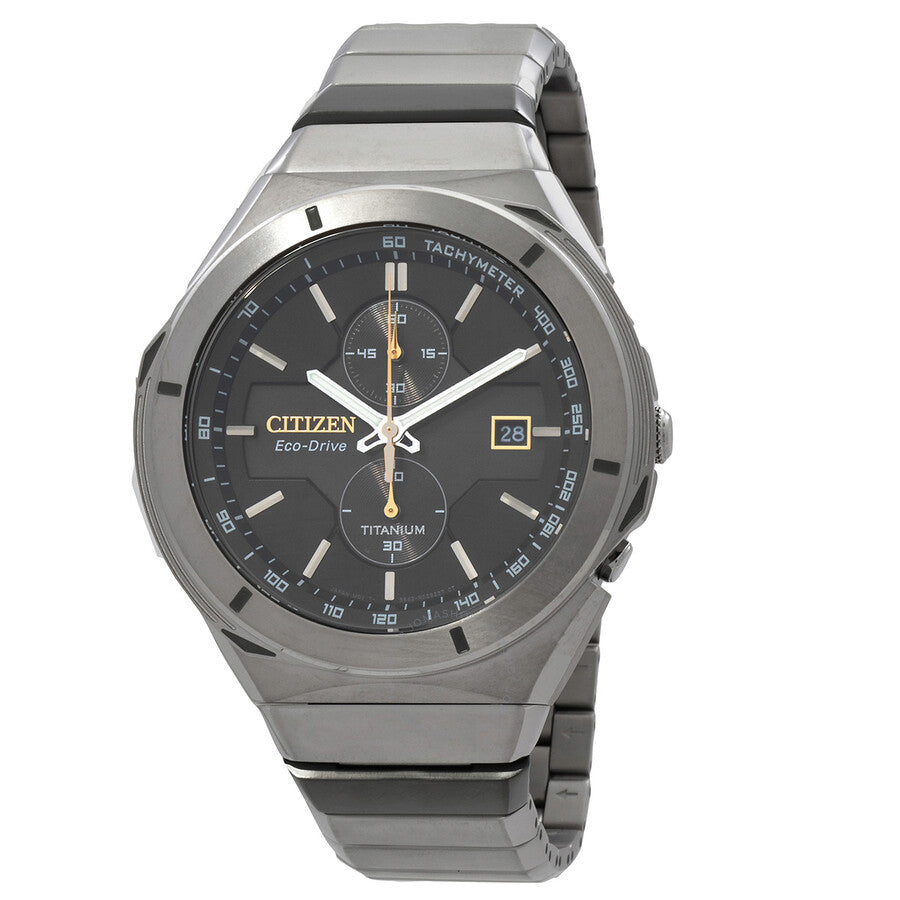 Citizen Super Titanium Armor Chronograph Black Dial Men's Watch CA7058-55E - The Watches Men & Co