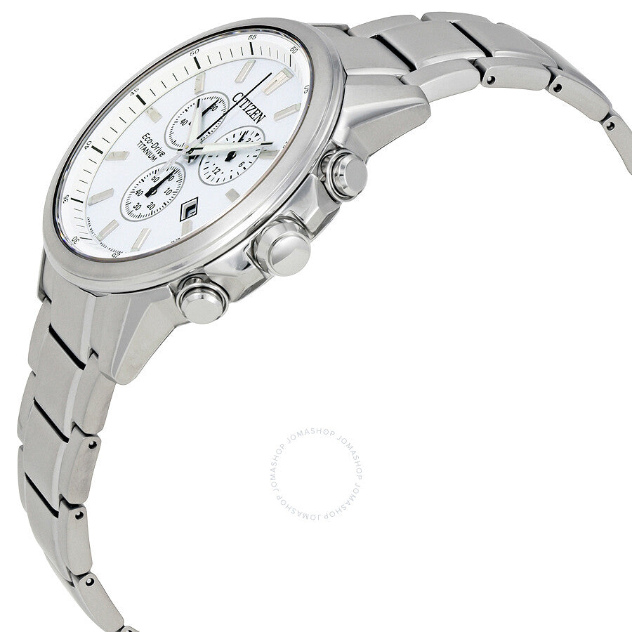 Citizen TI + IP Chronograph Silver Dial Men's Watch AT2340-56A