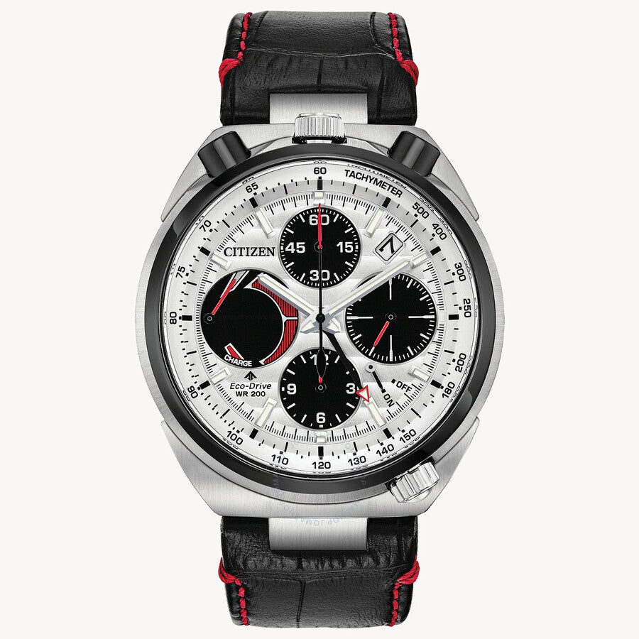 Citizen Tsuno Chrono Racer Alarm Chronograph Silver Dial Men's Watch AV0071-03A - The Watches Men & Co