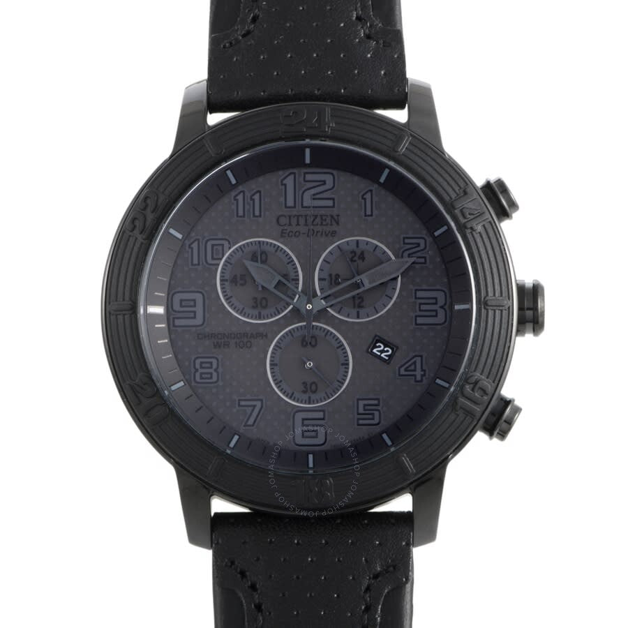 Citizen WDR Chronograph Automatic Black Dial Men's Watch AT2205-01E - The Watches Men & Co
