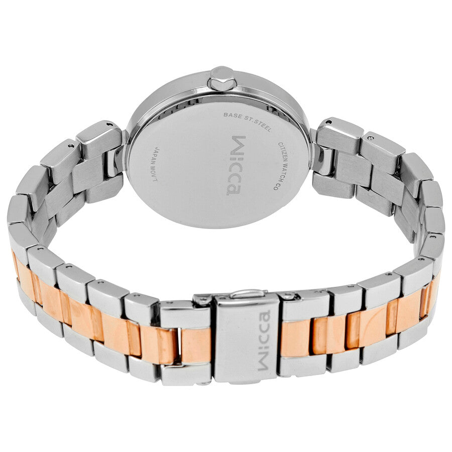 Citizen Wicca Quartz Rose Dial Ladies Watch BH7-431-91