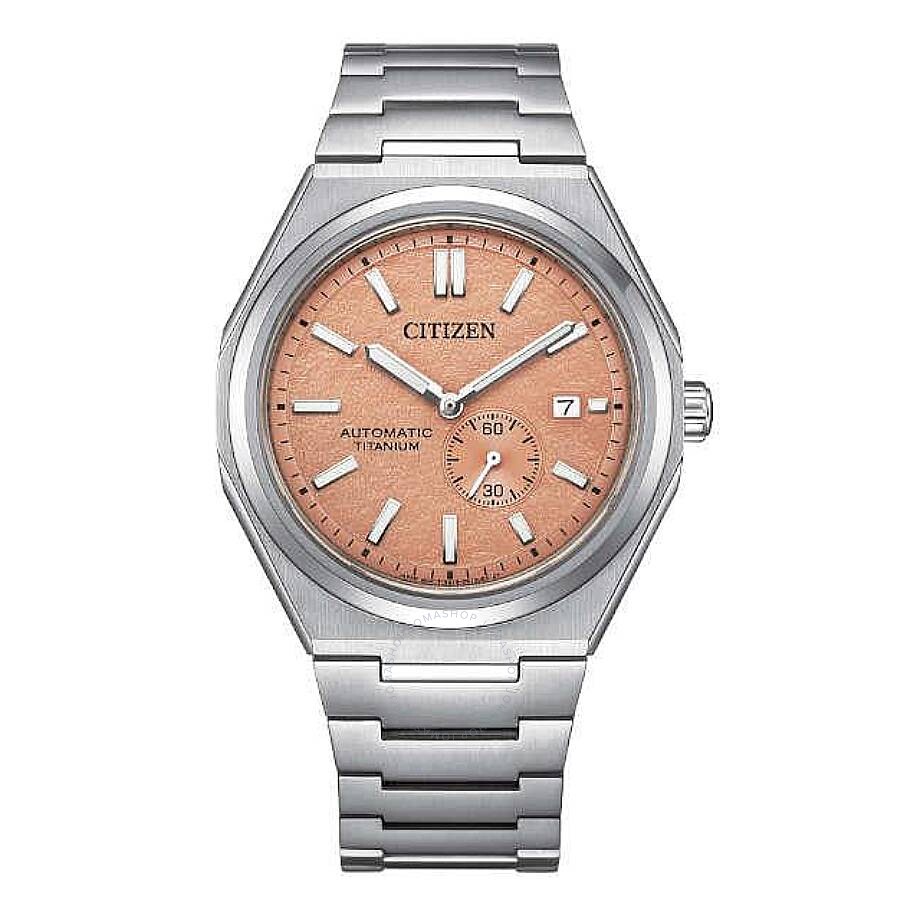 Citizen Zenshin Automatic Salmon Dial Men's Watch NJ0180-80Z - Watches of America