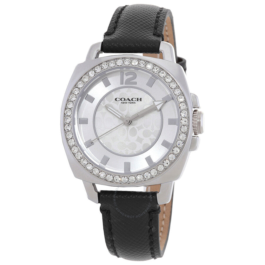 Coach Boyfriend Quartz Crystal Silver Dial Ladies Watch 14503152 - The Watches Men & Co