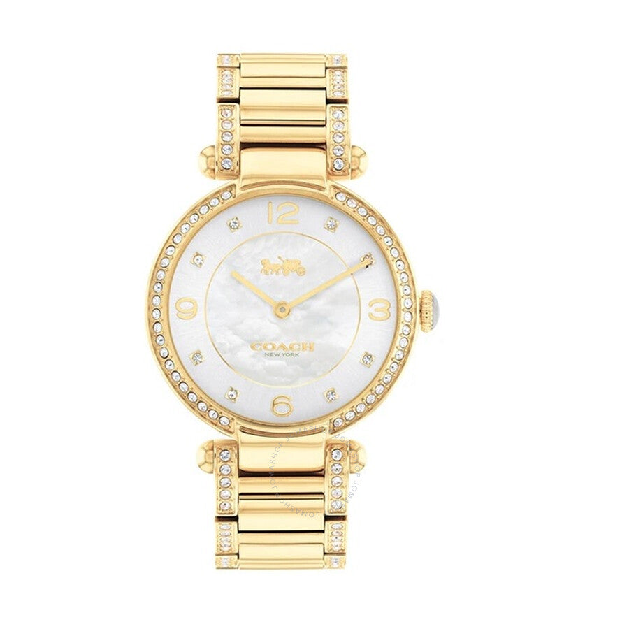 Coach Cary Ladies Gold-Tone Bracelet Watch 14503832 - The Watches Men & Co
