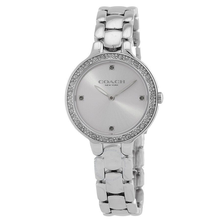 Coach Chelsea Quartz Crystal Silver Dial Ladies Watch 14504124 - The Watches Men & Co