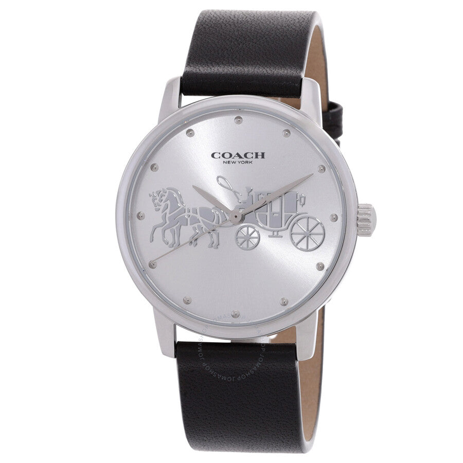 Coach Grand Quartz Silver Dial Ladies Watch 14503494 - The Watches Men & Co