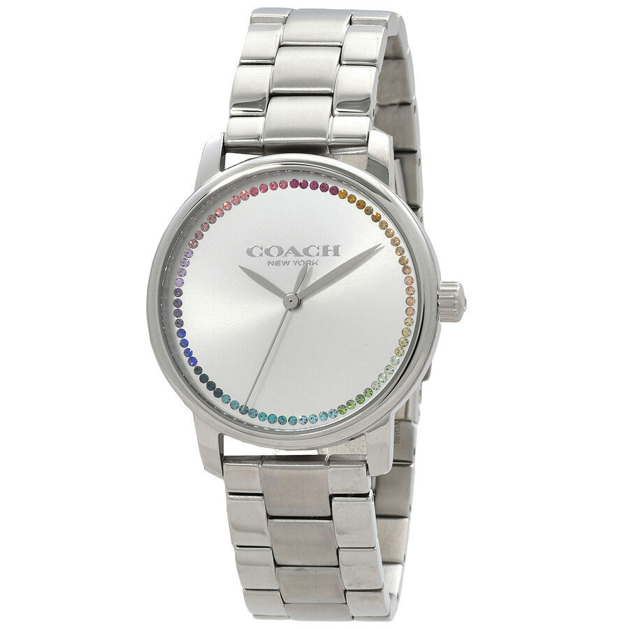 Coach Grand Quartz Silver Dial Ladies Watch 14503968 - The Watches Men & Co