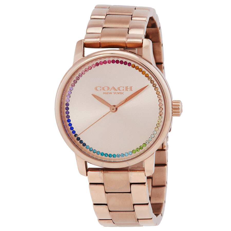 Coach Grand Rose Gold-tone Dial Ladies Watch 14504064 - The Watches Men & Co