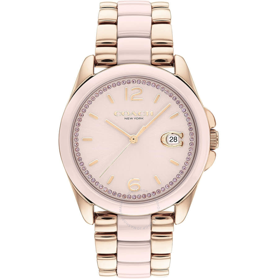 Coach Greyson Quartz Pink Dial Ladies Watch 14504188 - The Watches Men & Co