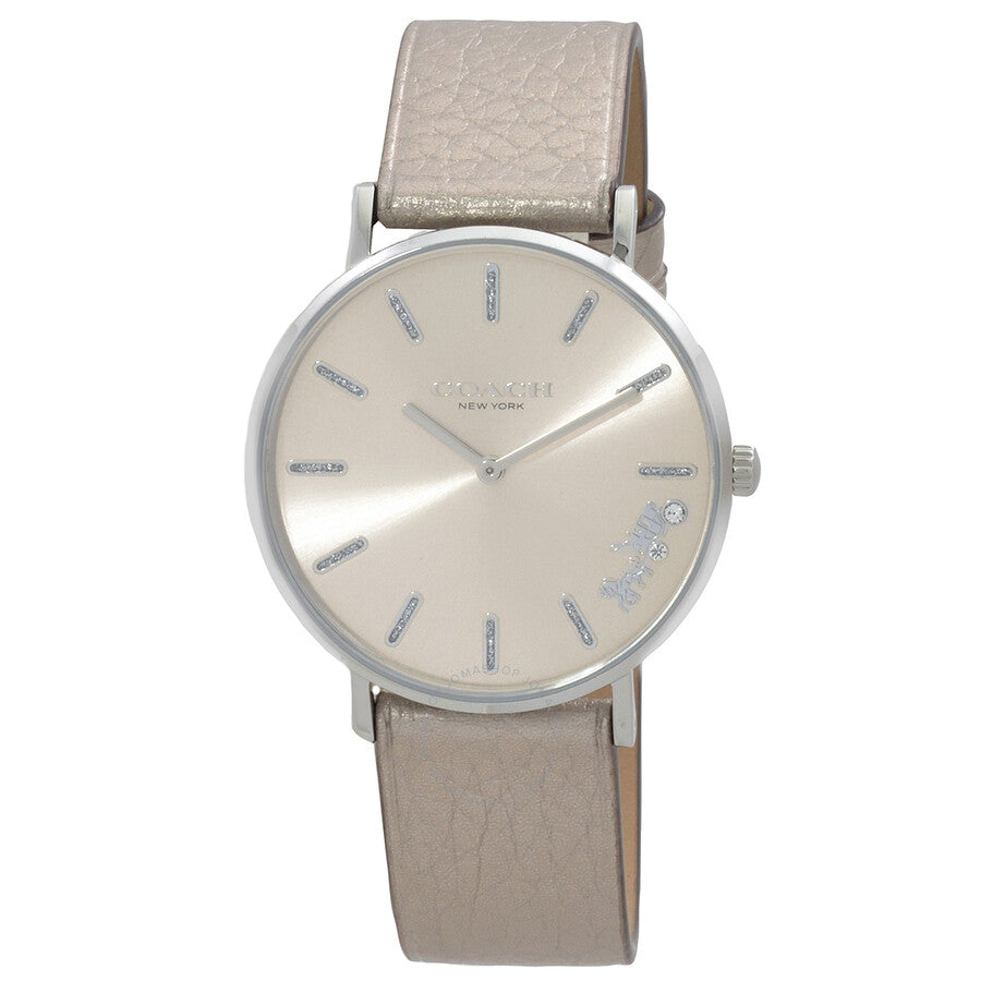 Coach Perry Quartz Champagne Dial Ladies Watch 14503853 - The Watches Men & Co