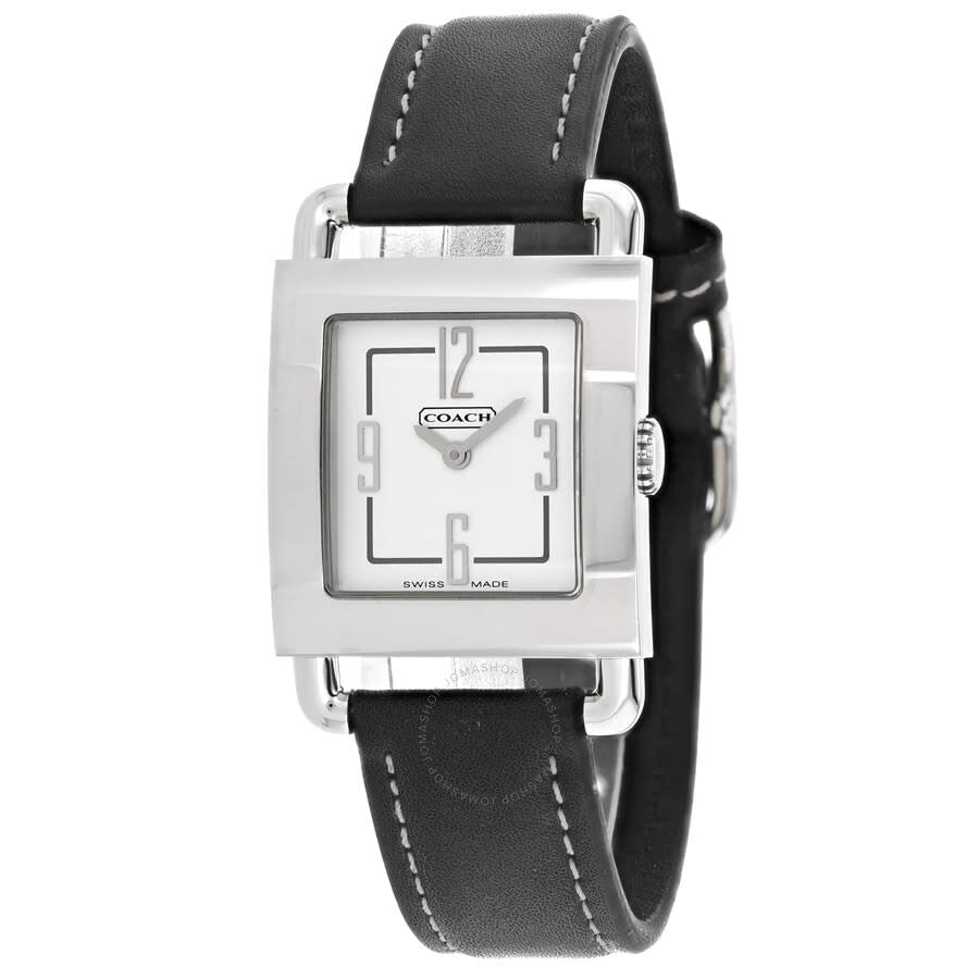 Coach Silver Stainless Steel White Dial White Dial Ladies Watch 14500289 - The Watches Men & Co