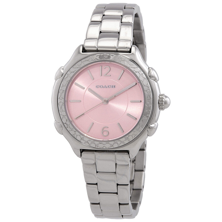 Coach Suzie Quartz Pink Dial Ladies Watch 14503903 - The Watches Men & Co