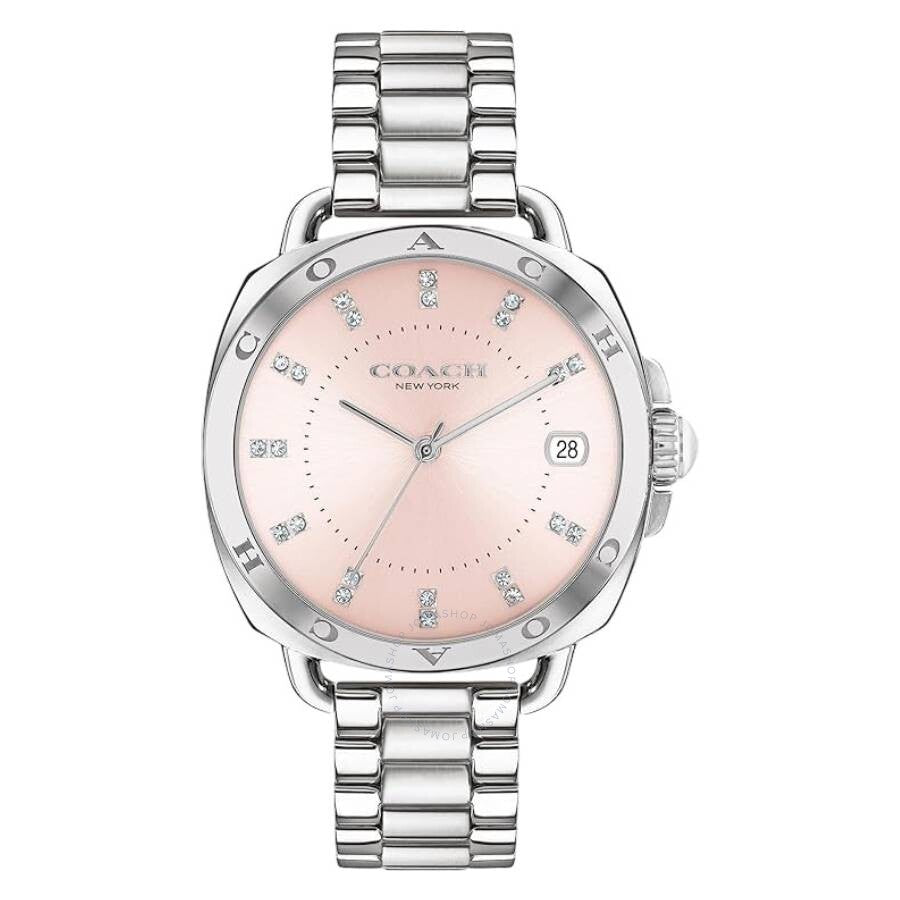 Coach Tatum Quartz Crystal Blush Dial Ladies Watch 14504156 - The Watches Men & Co