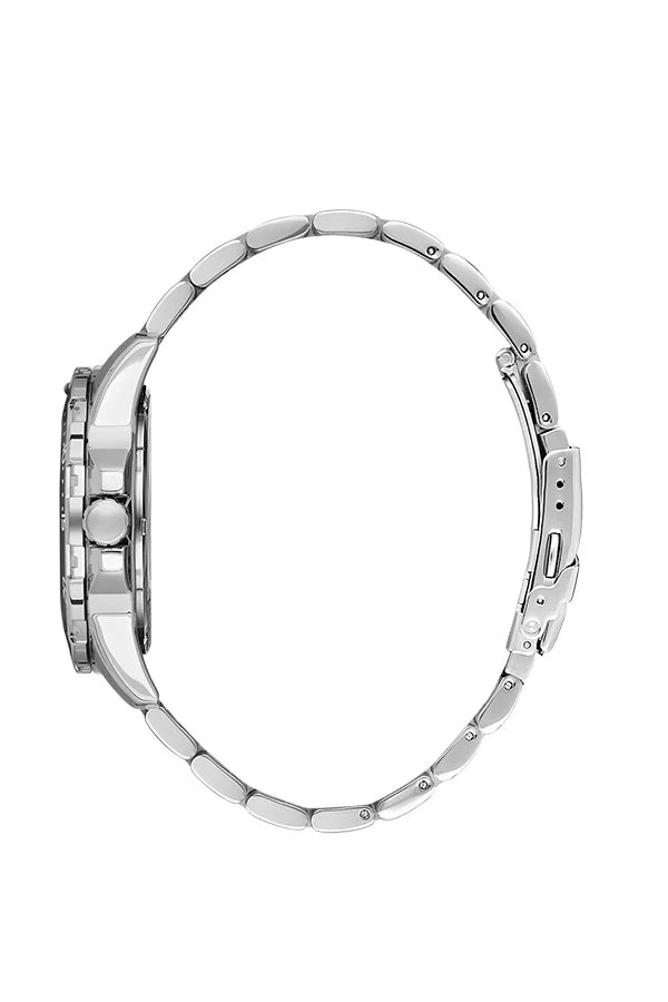 Daniel Klein Premium Day Date Window Black Dial Silver Watch - DK.1.13884-1