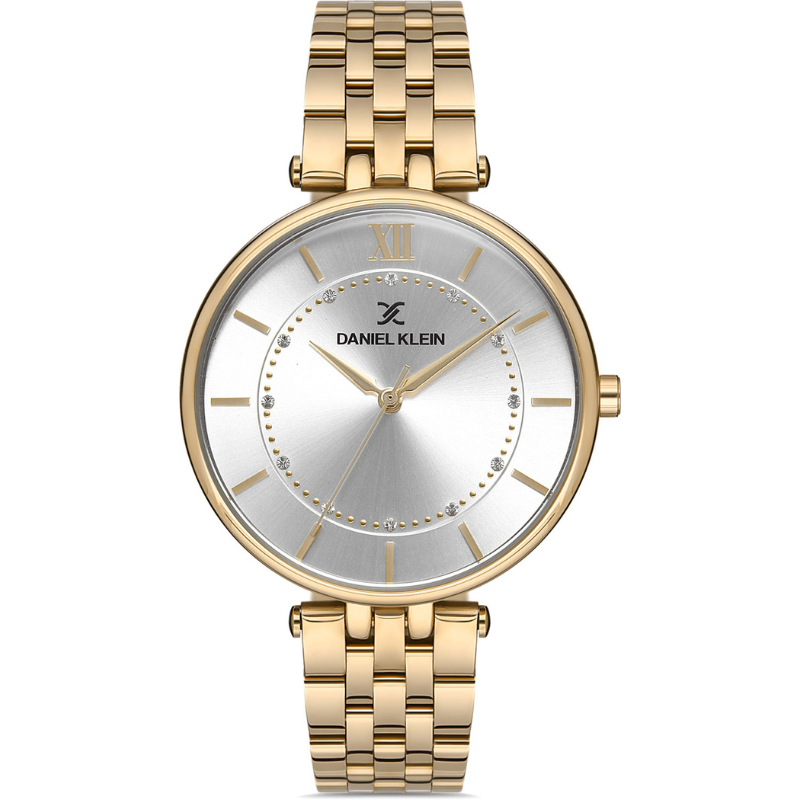 Daniel Klein Classic White Dial Gold Women's Watch - DK.1.12997-3