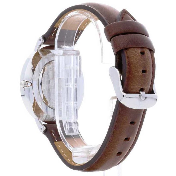 Daniel Wellington Bristol 36mm Black Dial Dark Brown Genuine Leather Silver Watch - DW00100143