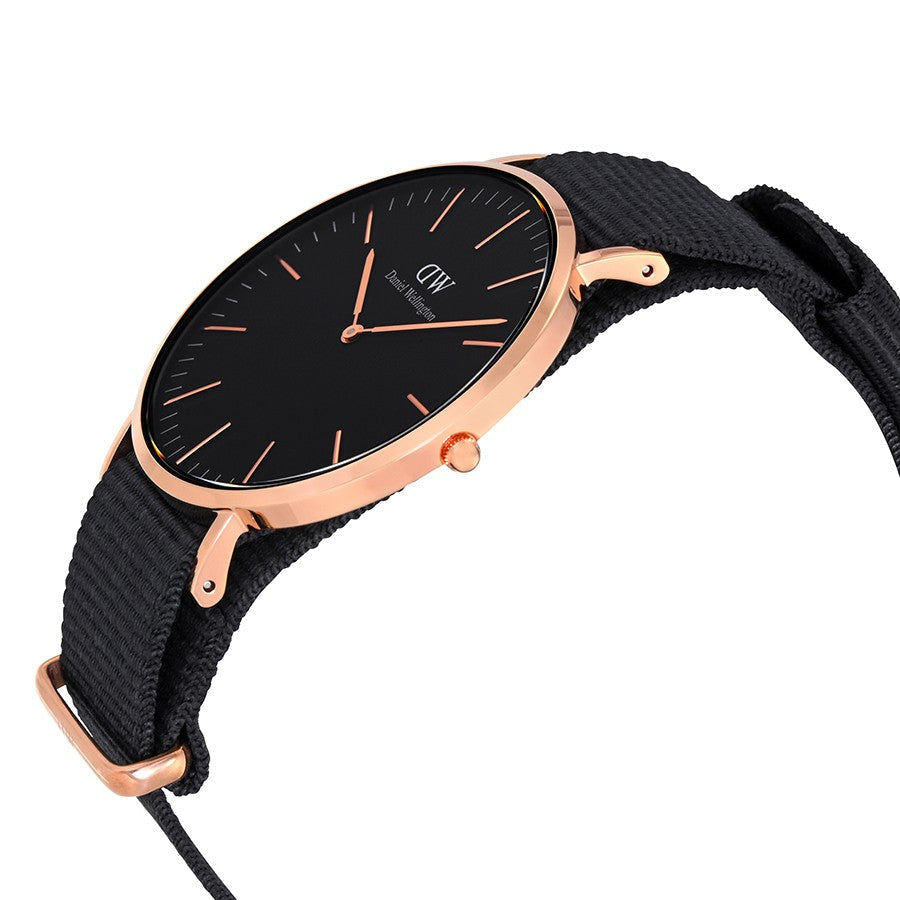 Daniel Wellington Cornwall 40mm Black Men's Gold Watch - DW00100148