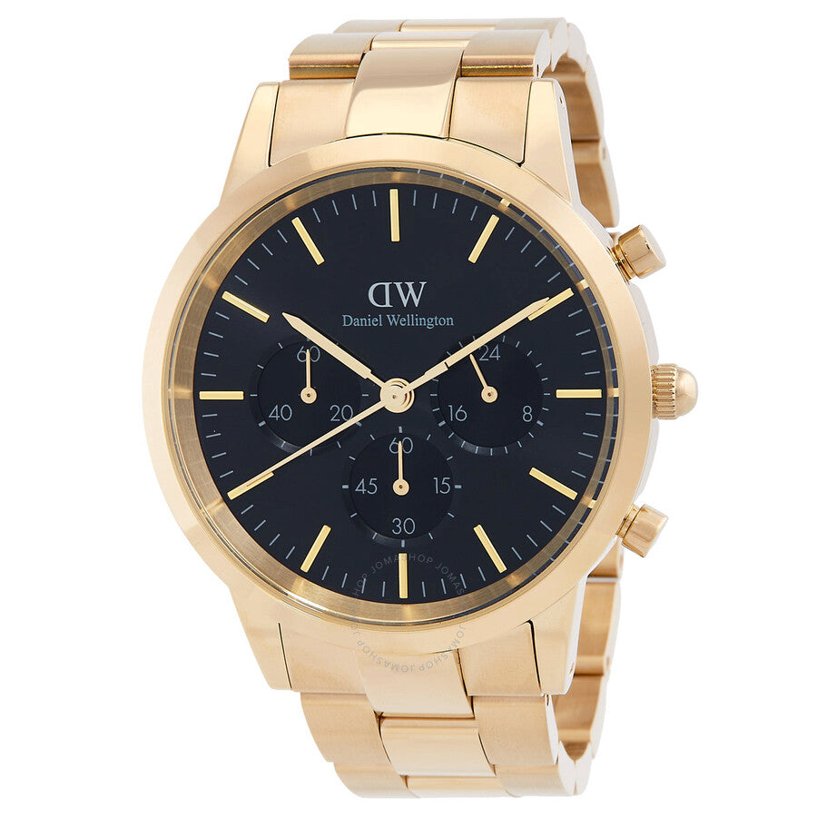 Daniel Wellington Iconic Chronograph Quartz Black Dial Watch DW0010064