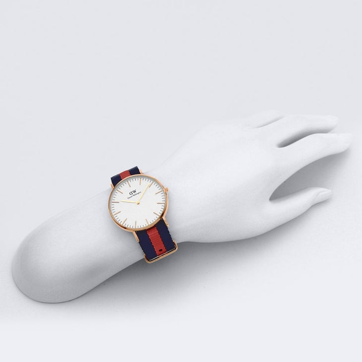 Daniel Wellington Oxford 36mm White Dial Nato Strap Gold Watch - DW00100029