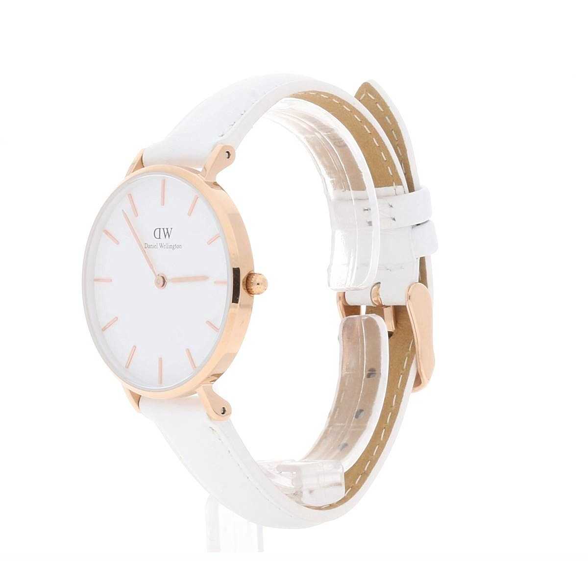 Daniel Wellington Petite Bondi 32mm White Dial Genuine Leather Women's Gold Watch - DW00100189