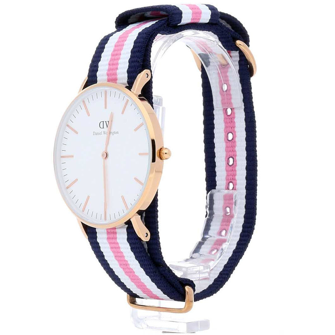 Daniel Wellington Southampton 36mm White Dial Tricolour Gold Watch - DW00100034