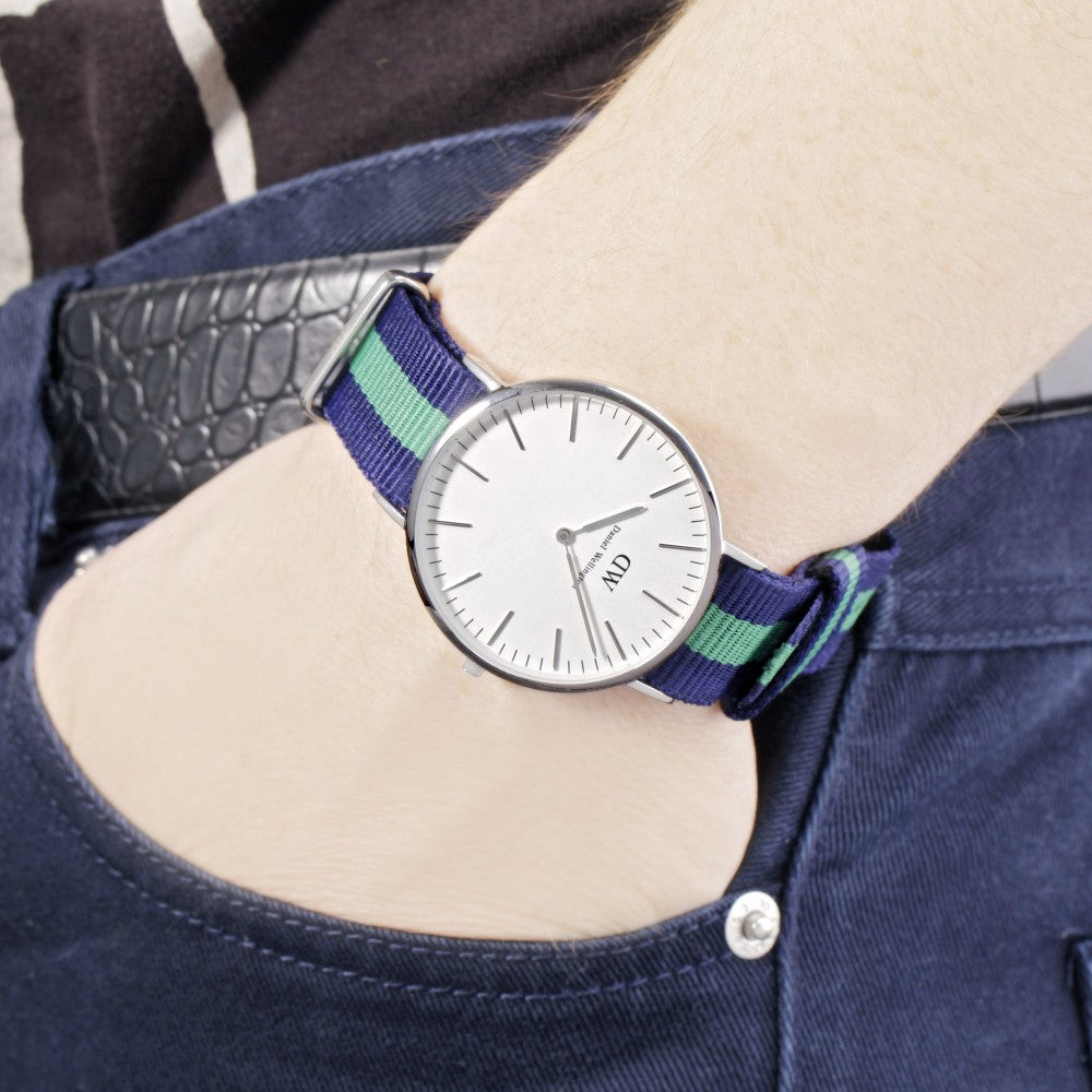 Daniel Wellington Warwick 40mm White Dial Men's Silver Watch - DW00100019