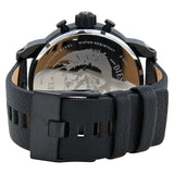 ساعة ديزل باد آس كرونوغراف للرجال، مينا أزرق، سوار جلد أسود، موديل DZ7257