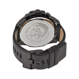 Reloj cronógrafo Diesel para hombre, esfera negra, piel negra, DZ4291