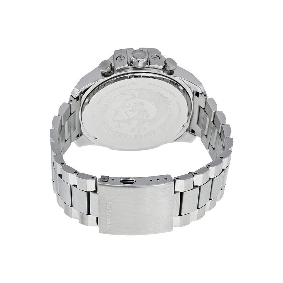 Diesel Mega Chief Chronograph White Dial Men's Silver Watch DZ4328