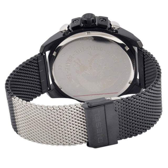 Diesel Mega Chief Chronograph All Black Mesh Strap Watch DZ4514