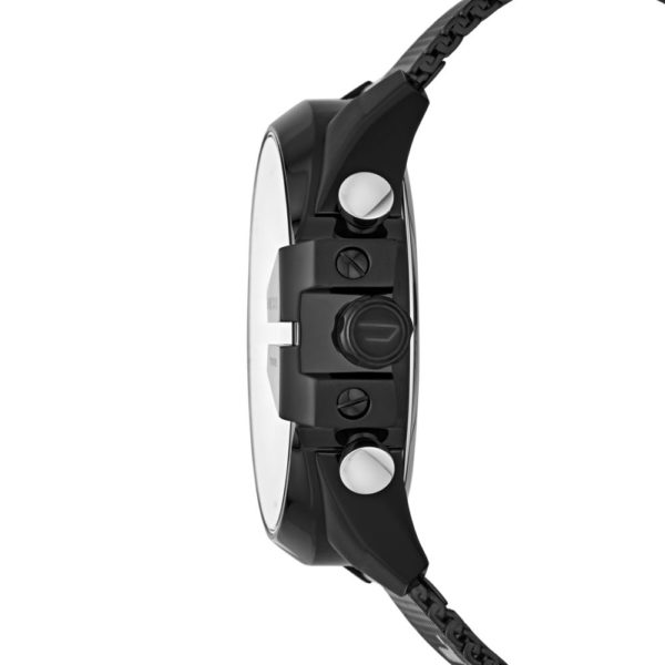 Diesel Mega Chief Chronograph All Black Mesh Strap Watch DZ4514