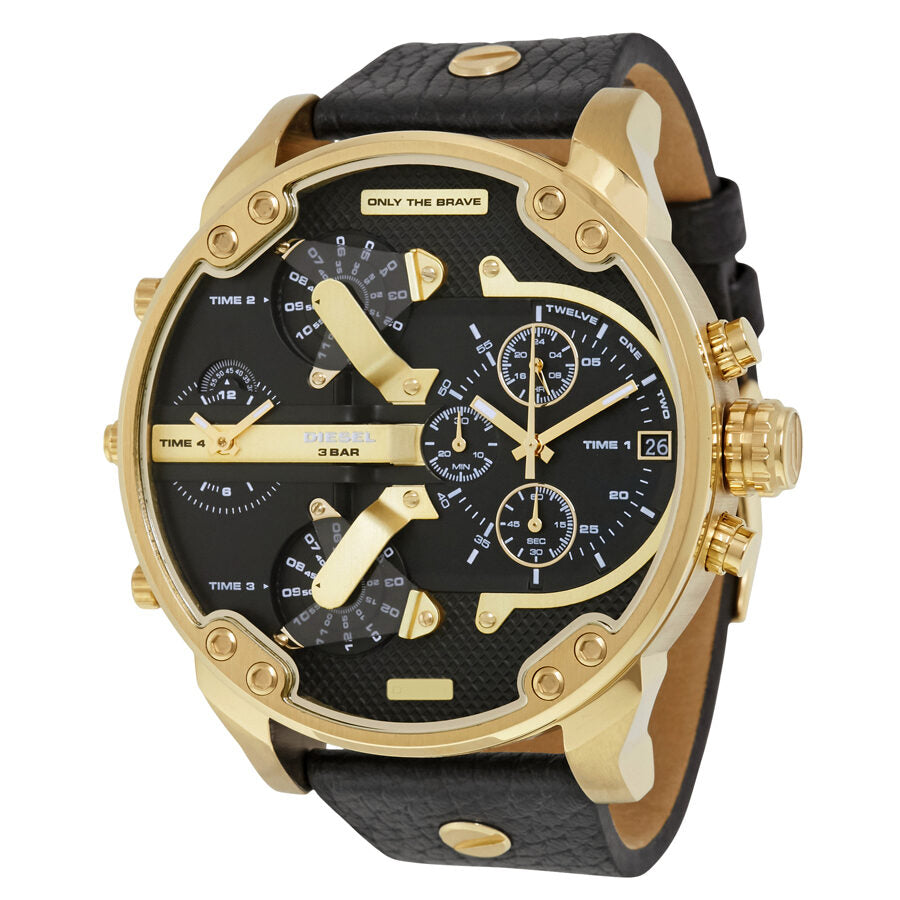Diesel Mr. Daddy 2.0 Reloj cronógrafo para hombre con esfera negra DZ7371
