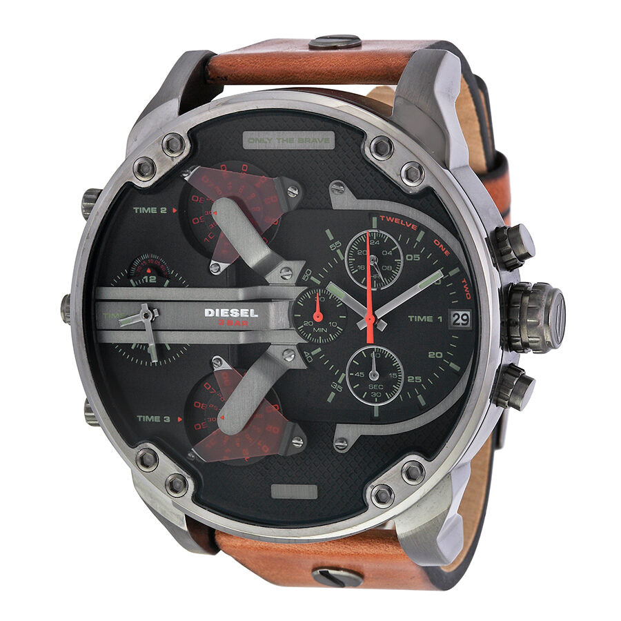 Diesel Mr. Daddy 2.0 Reloj de cuarzo para hombre con esfera negra DZ7332