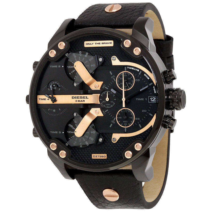 Diesel Mr. Daddy 2.0 Reloj cronógrafo para hombre con esfera negra DZ7350