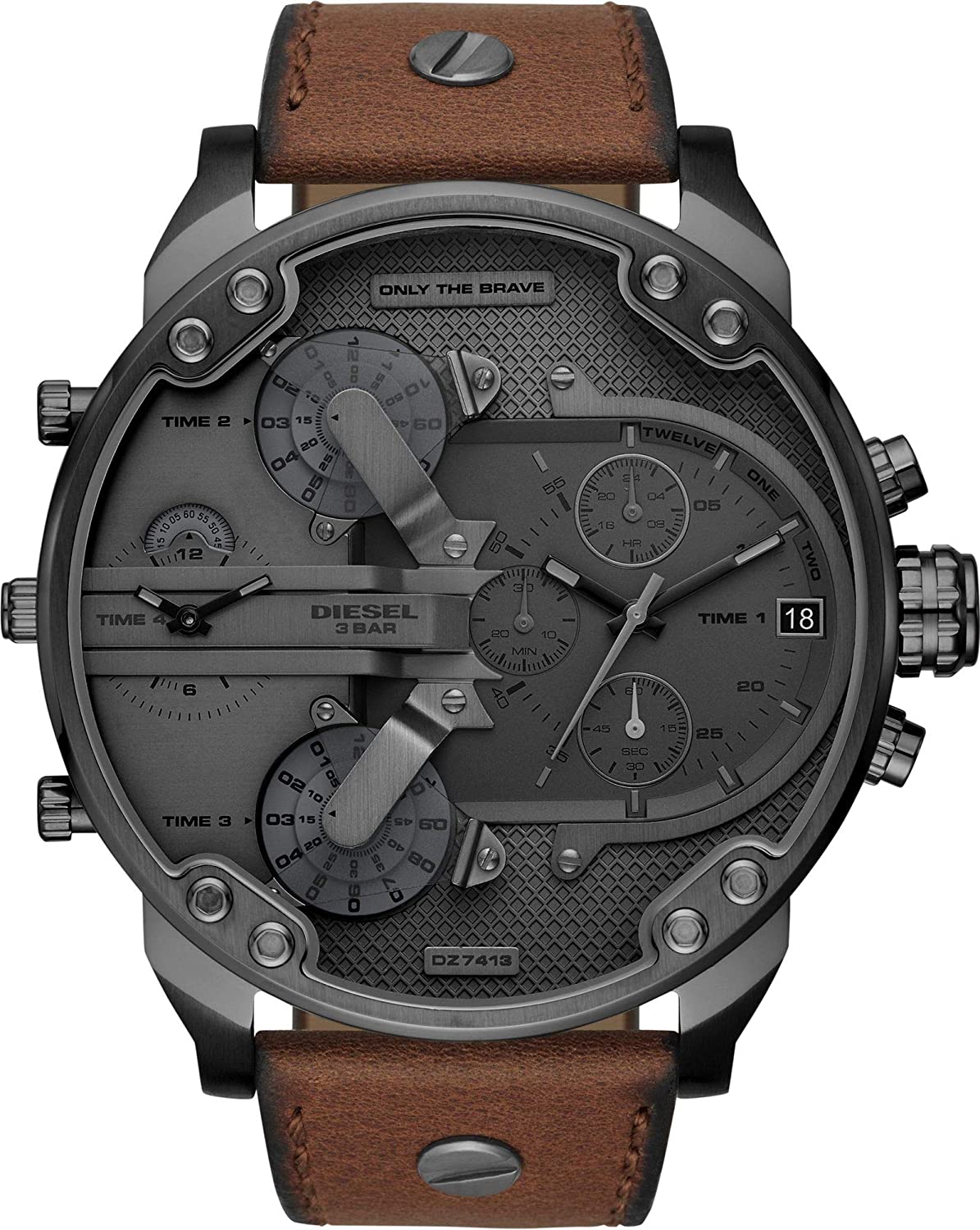 Diesel Mr. Daddy 2.0 Reloj cronógrafo de cuarzo con esfera gris para hombre DZ7413