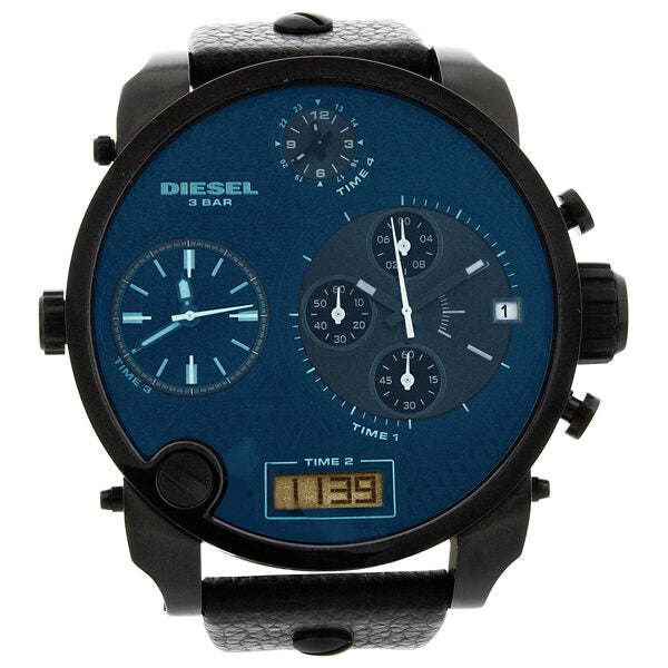 Diesel SBA Chronograph Blue/Black Dial Analog Digital Iridescent Men's Watch DZ7127