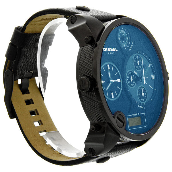 Diesel SBA Chronograph Blue/Black Dial Analog Digital Iridescent Men's Watch DZ7127