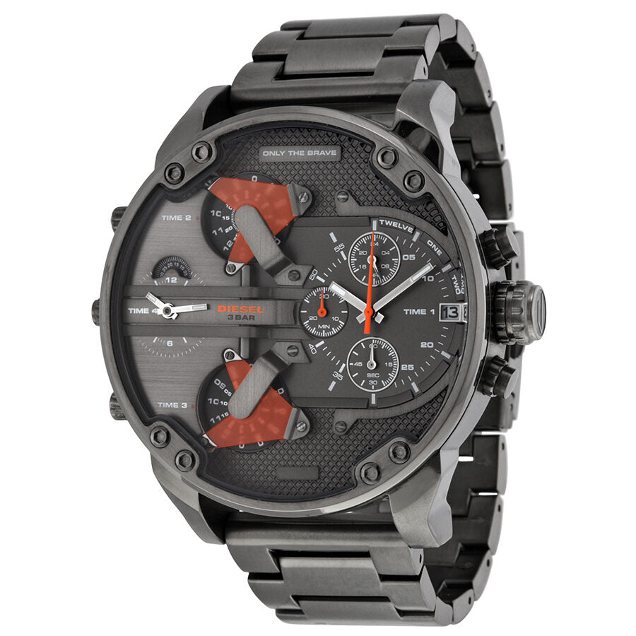 Diesel The Daddies Reloj cronógrafo para hombre con esfera de cuatro zonas horarias DZ7315
