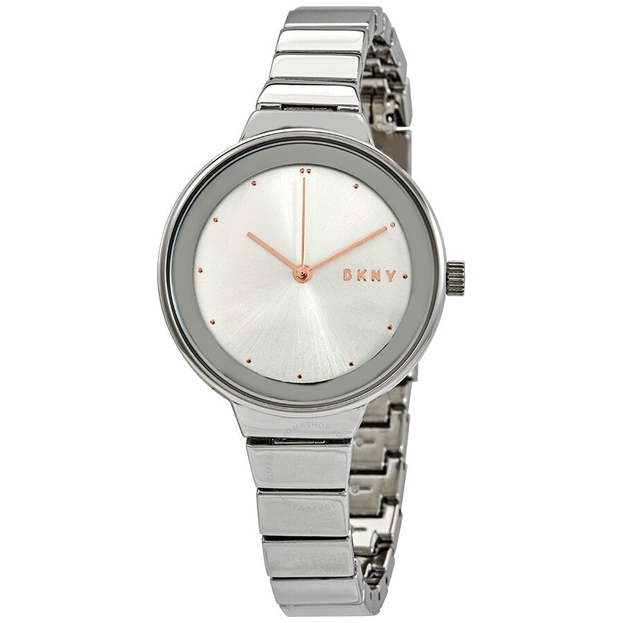 DKNY Astoria Quartz Silver Dial Stainless Steel Ladies Watch NY2694 - The Watches Men & Co