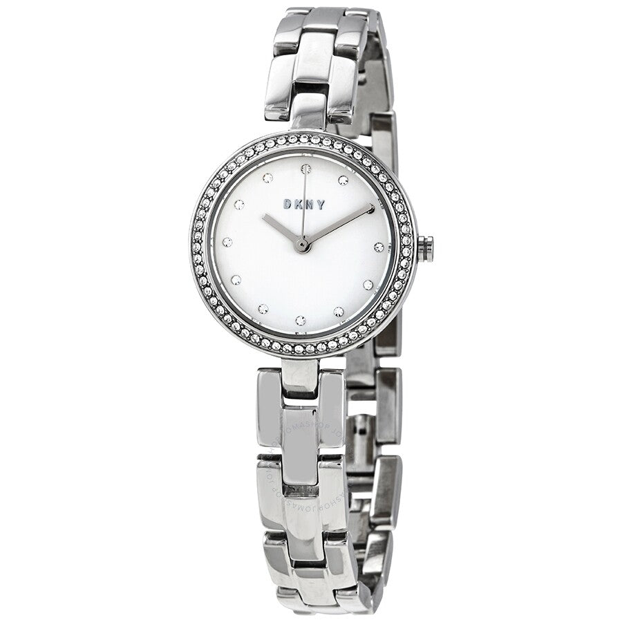 DKNY City Link Quartz Crystal Silver Dial Ladies Watch NY2824