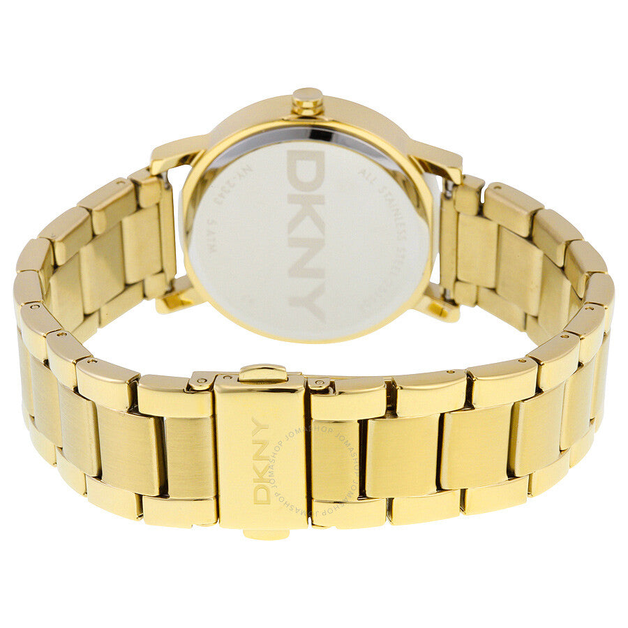 DKNY Soho White Dial Yellow Gold-tone Ladies Watch NY2343