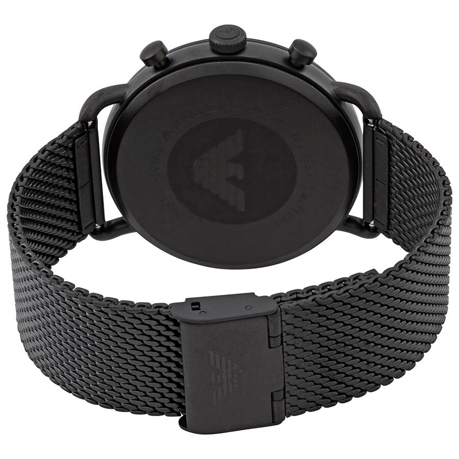 Emporio Armani Chronograph Blue Dial Black Mesh Men's Watch - AR11201