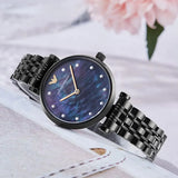 ساعة إمبوريو أرماني النسائية السوداء - AR11268