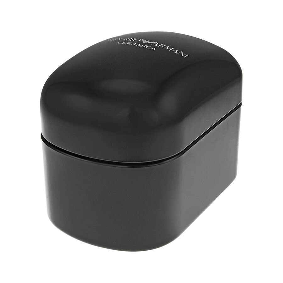 Emporio Armani Ceramica Reloj cronógrafo para hombre con esfera negra AR1452