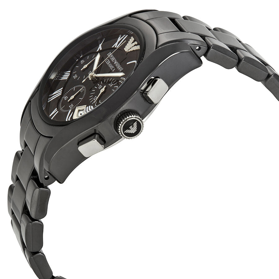Emporio Armani Chronograph Black Dial Black Ceramic Reloj para hombre AR1400